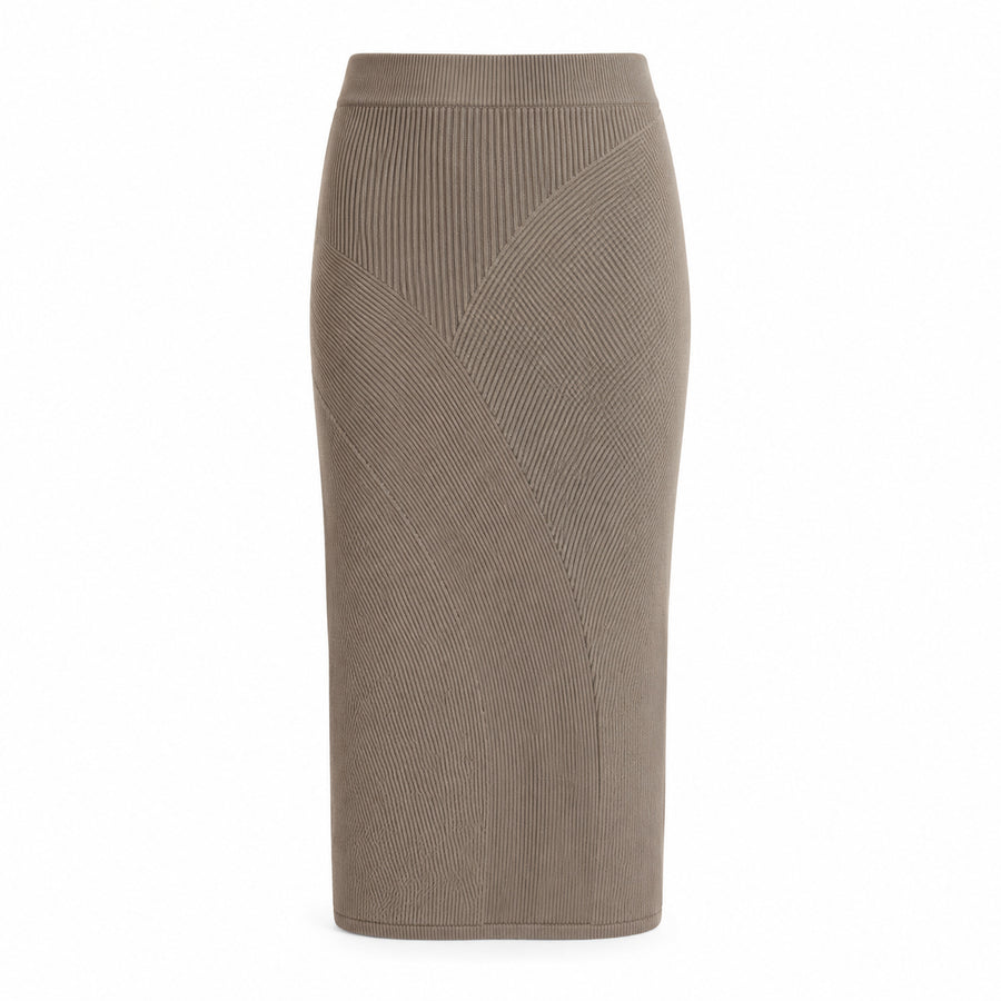 Tide-Rib Midi Skirt