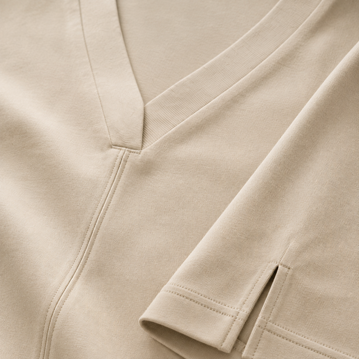 Foldline V-Neck Top