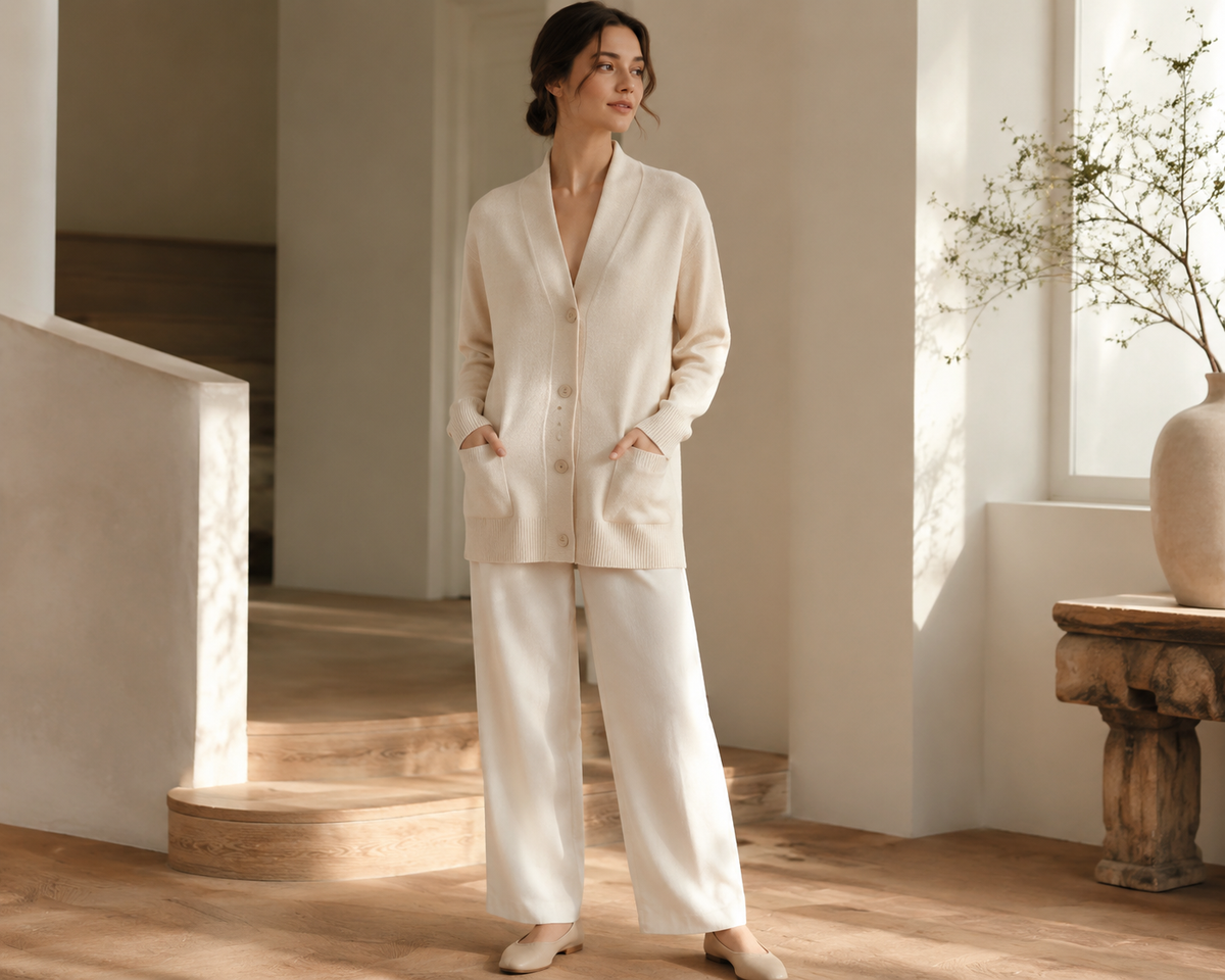 Halo-Collar Cardigan