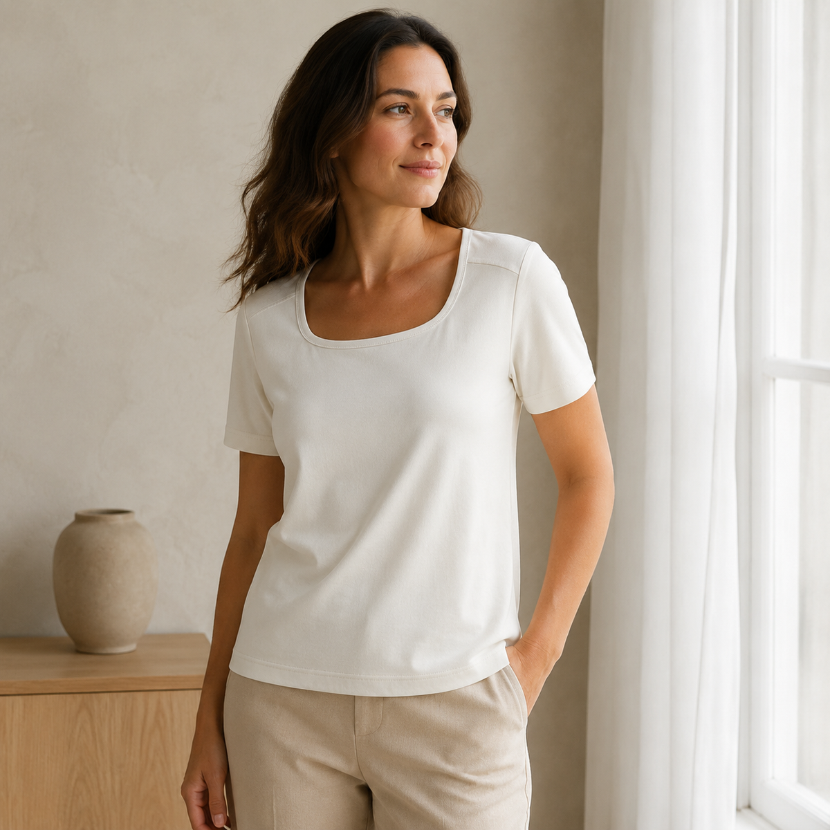 Arc-Seam Everyday Tee