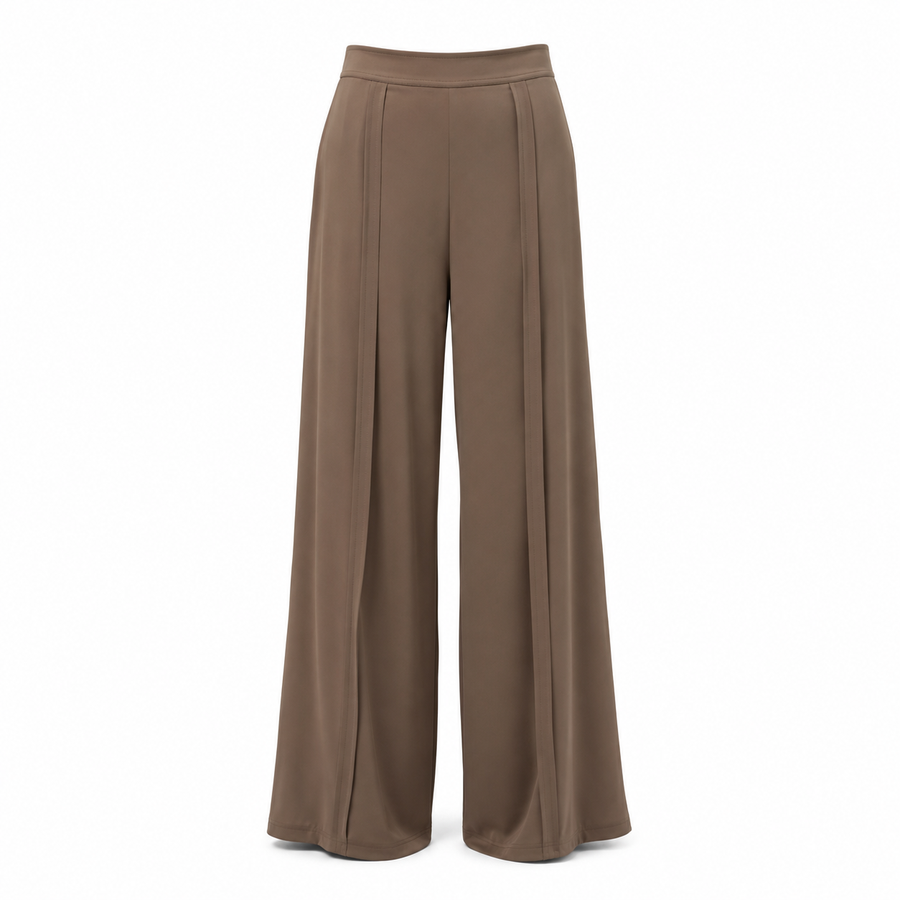 Ribbon-Seam Wide Pants