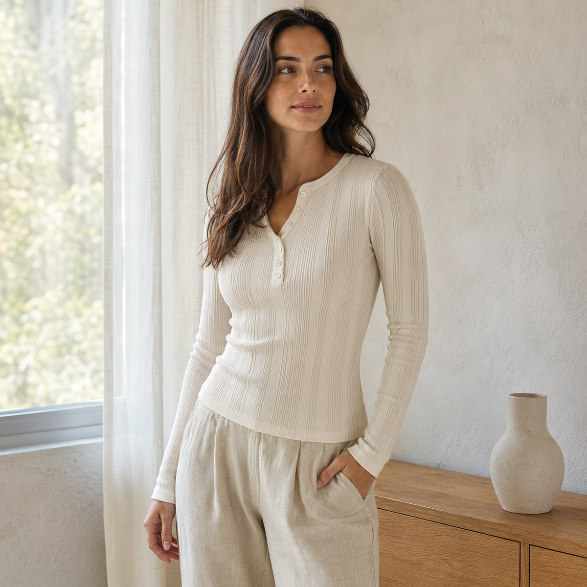 Contour Rib Henley