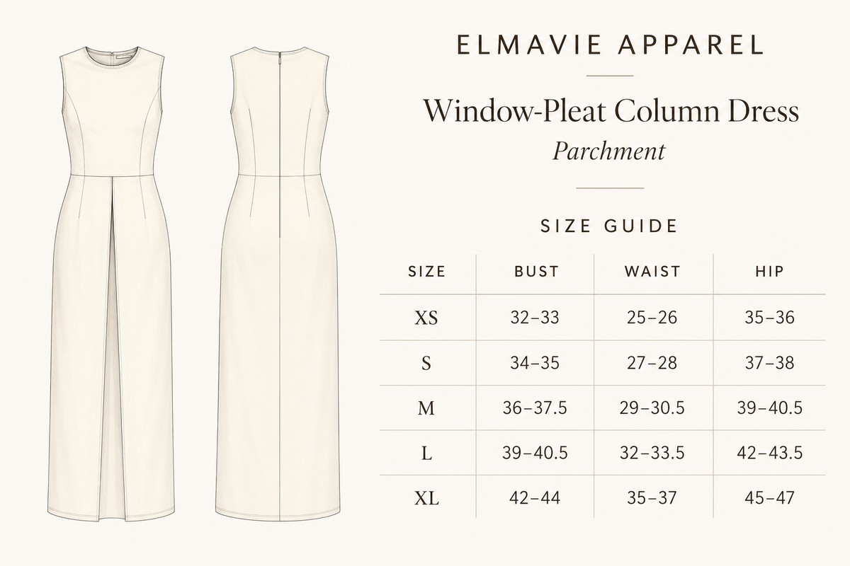 Window-Pleat Column Dress