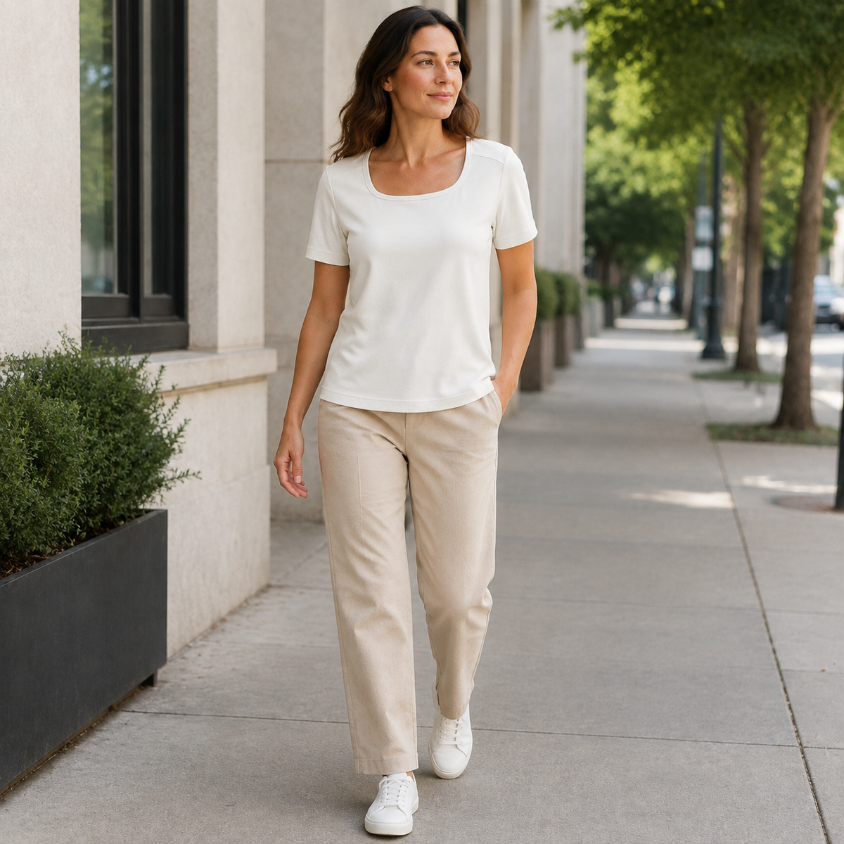 Arc-Seam Everyday Tee