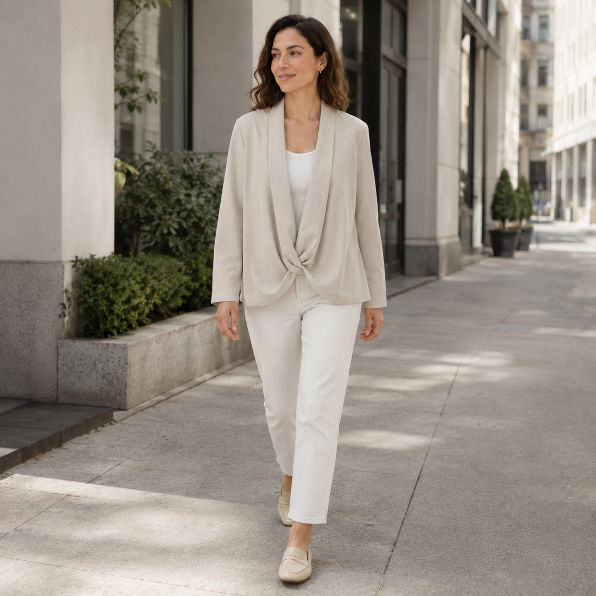 Drape-Loop Open Jacket