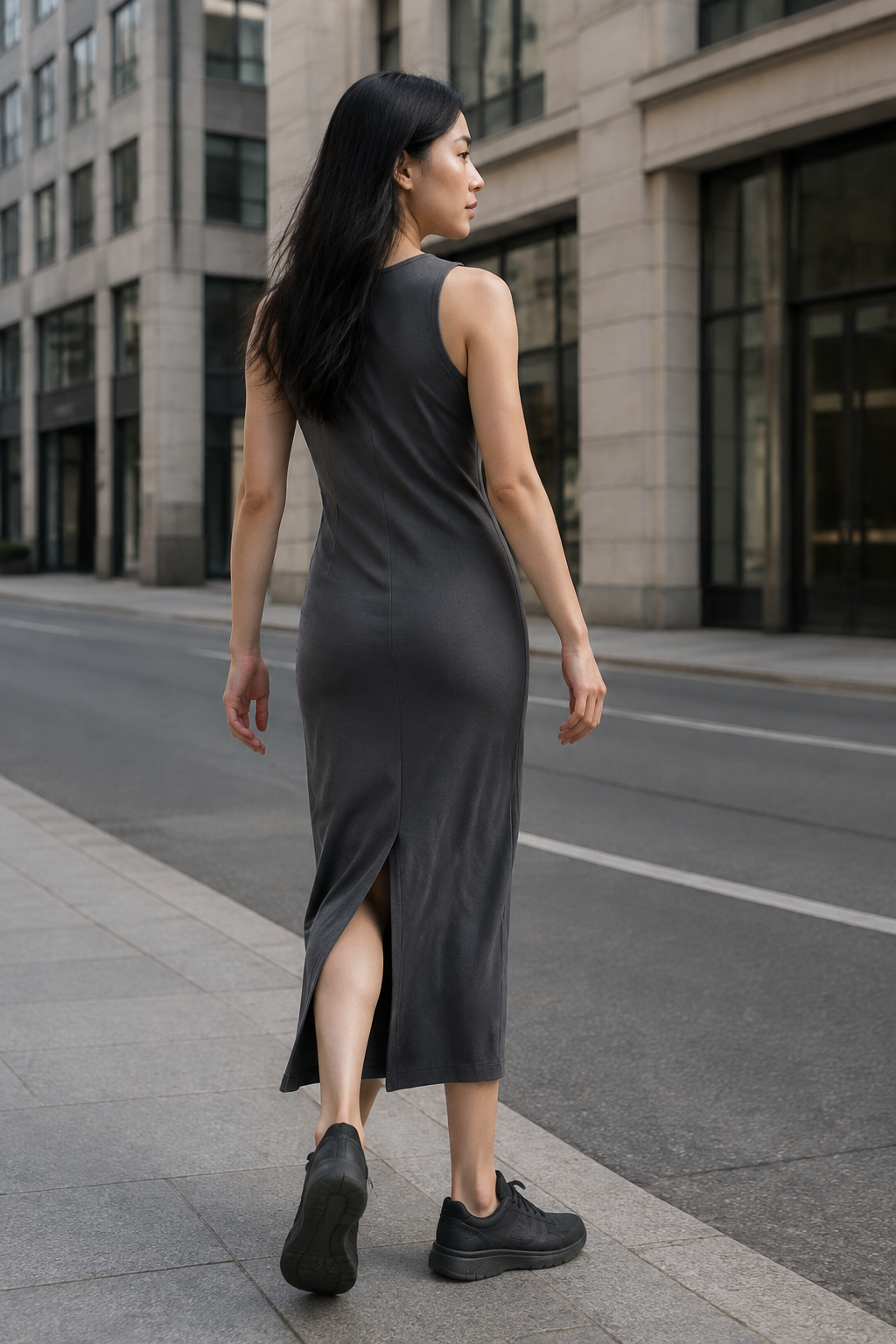 Orbit-Seam Tank Dress