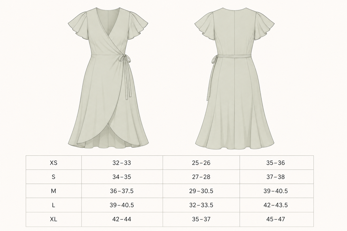 Petal-Panel Wrap Dress